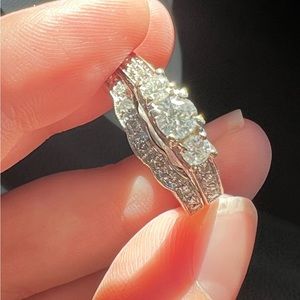 14kt White Gold Diamond Ring Set